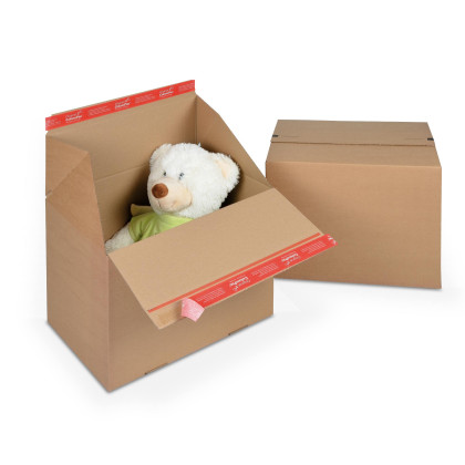 Carton à fond automatique avec bande adhésive 40 x 30 x 30 cm
