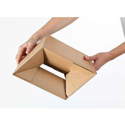 Carton à fond automatique avec bande adhésive 30 x 20 x 20 cm